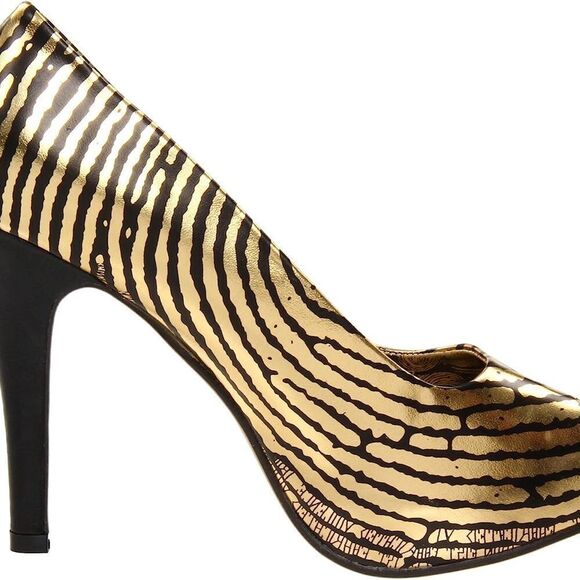 Iron Fist Hands Off Thumbprint Peep Toe Platform Stiletto Hees - Picture 11 of 15